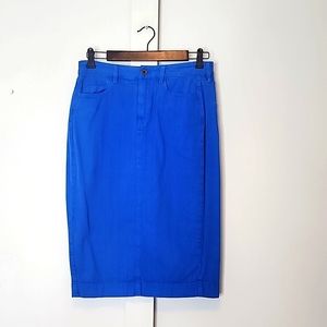 Madewell blue denim pencil skirt size 27